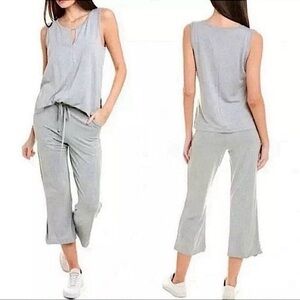 CAbi Sleeveless Light Gray Jumpsuit